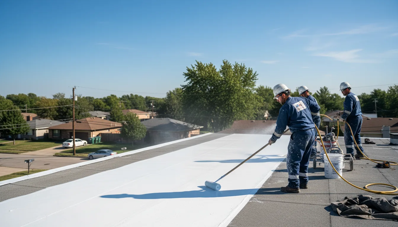 Commercial roof coating in Hillview, IL near me